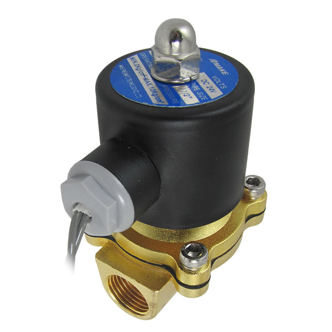DC 24V 2 Way 2 Position Brass Pneumatic Solenoid Valve
