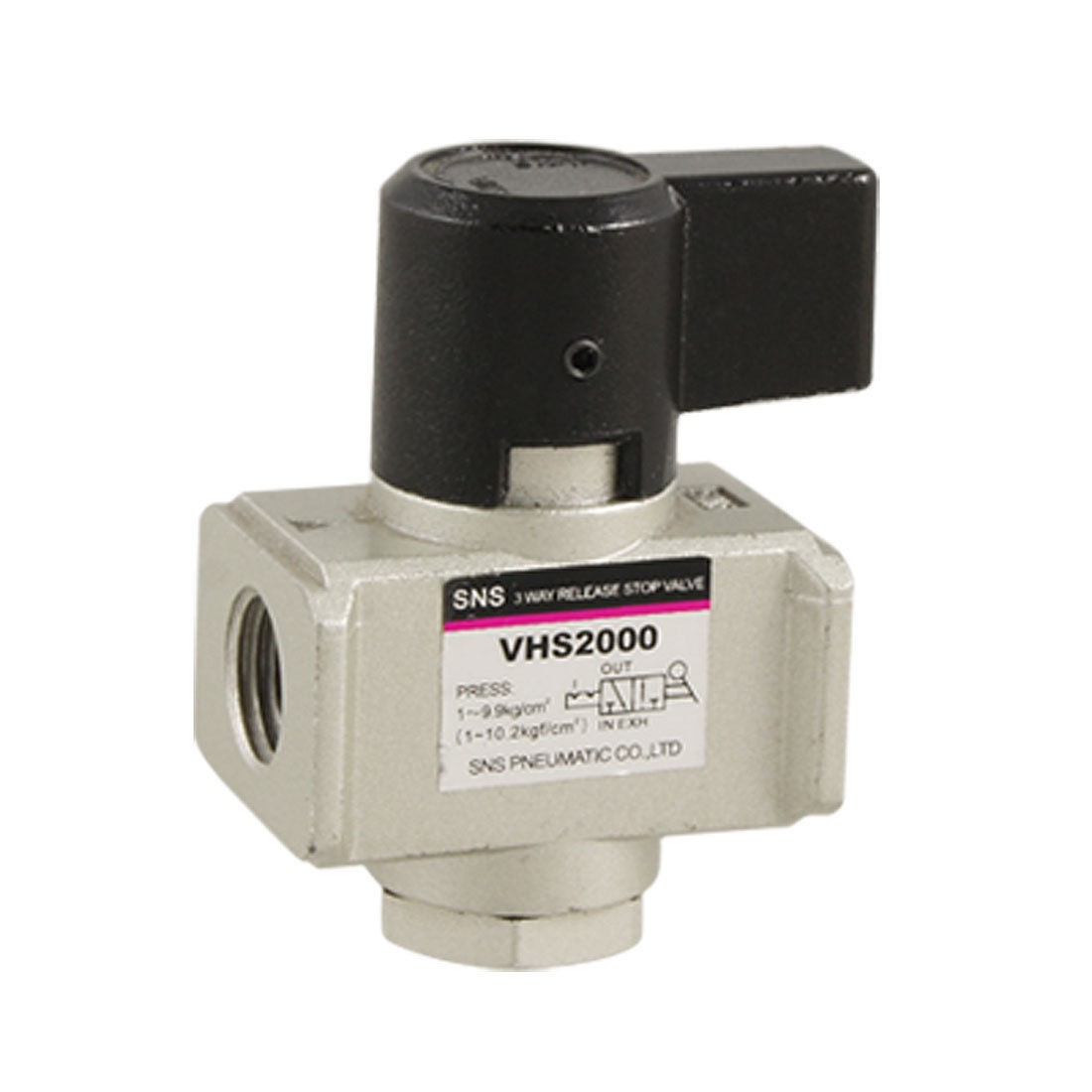 Black Knob Residual Pressure Relief 3 Port Manual Valve