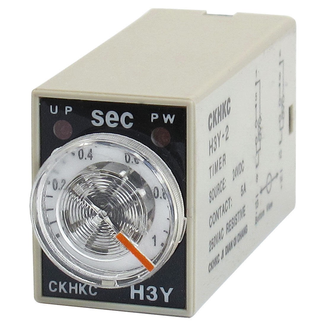 H3Y-2 DC 24V DPDT 0-1 Seconds 1S 8 Pins Power on Time Delay Relay