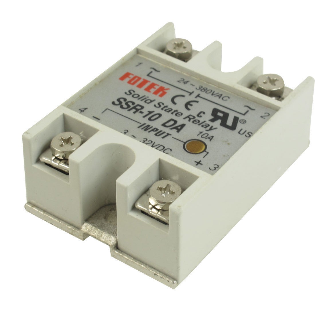 SSR-10DA Rectangular Single Phase Solid State Module Relay 10A