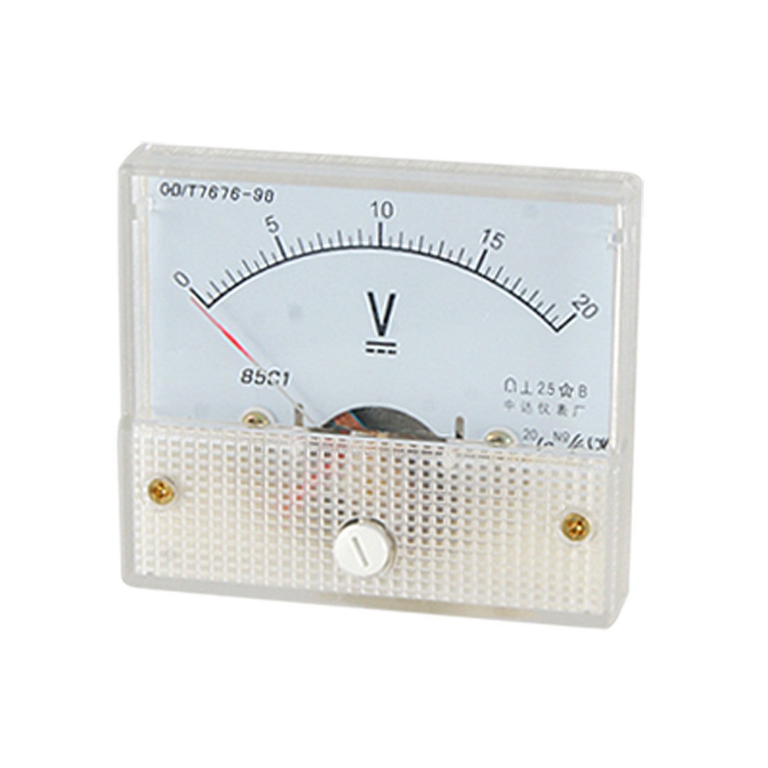 85C1 DC 20V Rectangle Analog Volt Panel Meter Gauge