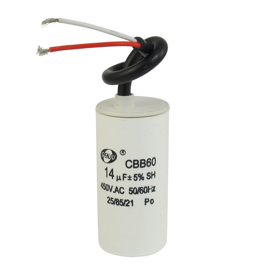 CBB60 Model AC 450V 14uF Cylindrical Non Polar Motor Capacitor