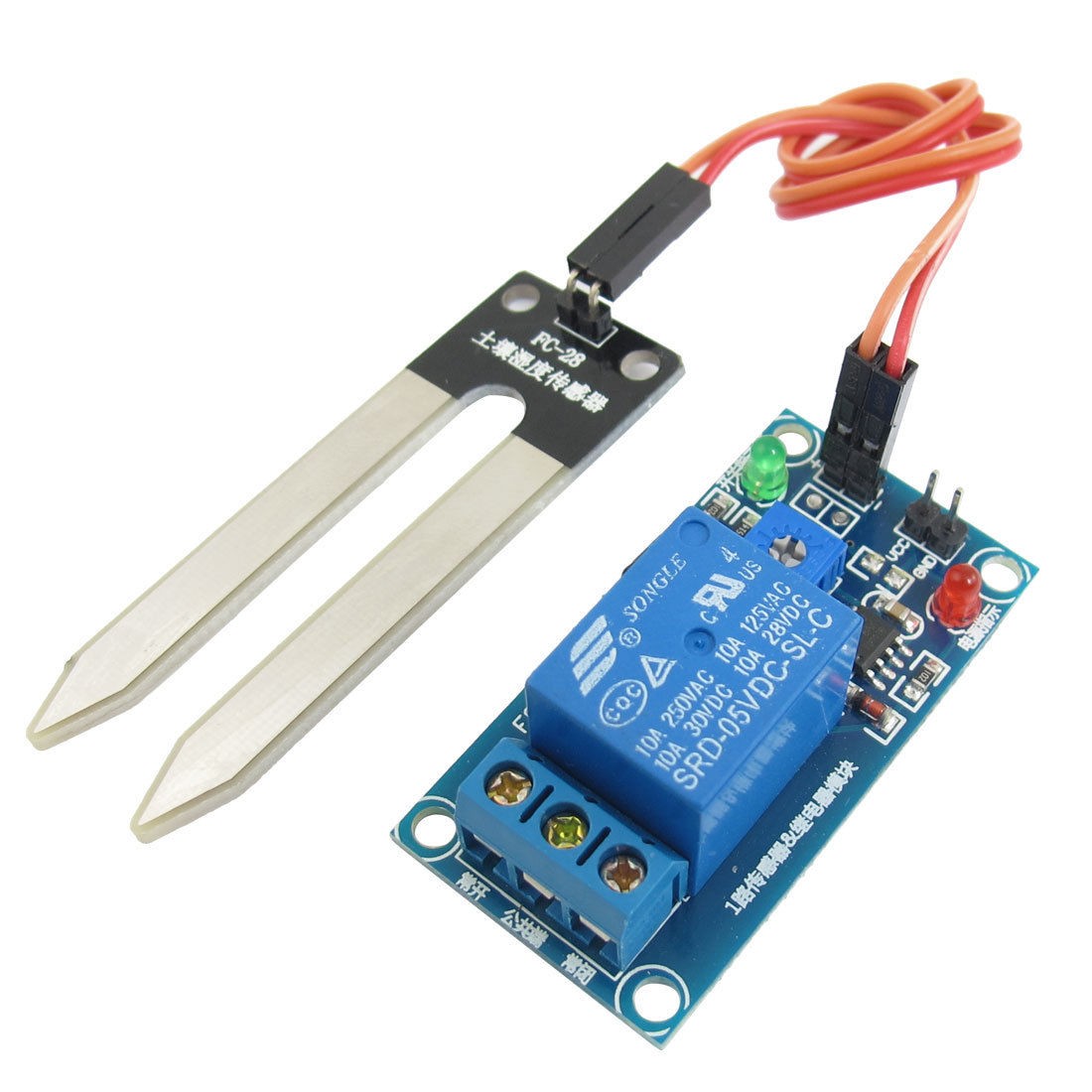 DC 5V 3-5s Soil Humidity Actuation Mode Relay Module w Sensor for Arduino