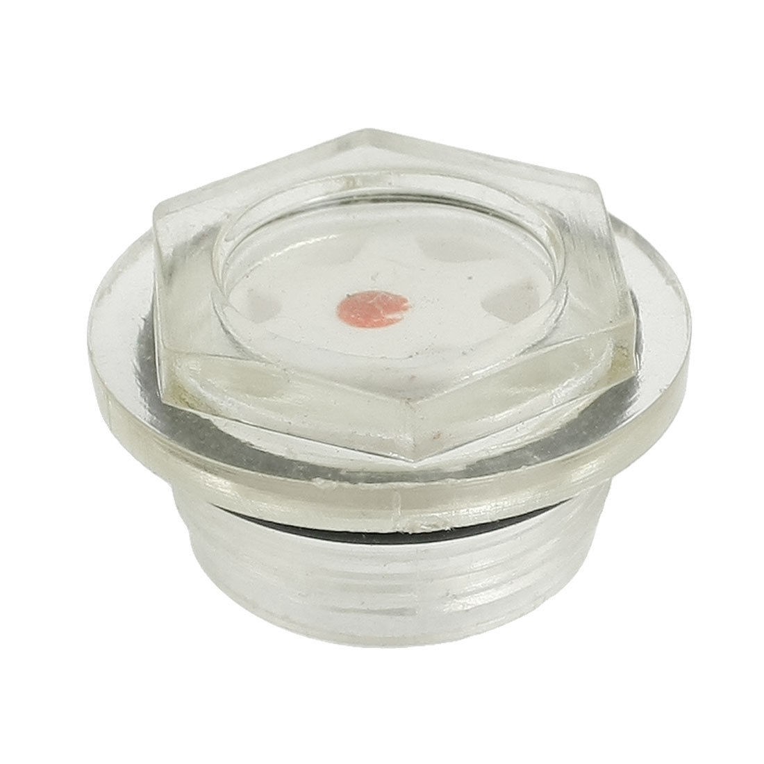 26mm Male Thread Dia Plastic Air Compressor Oil Level Sight Glass Clear
