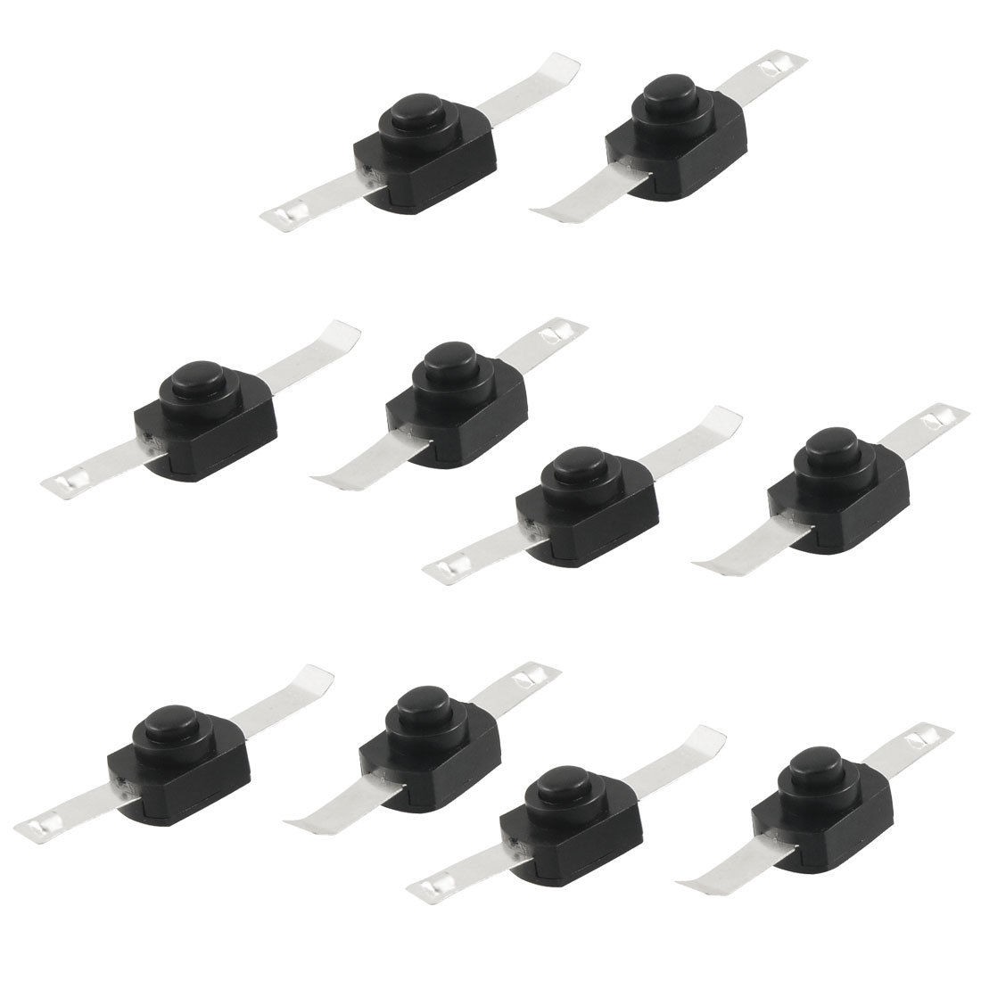 10 x DC 30V 1A Horizontal 2 Pin Latching Torch Push Button Switch Vtmqt