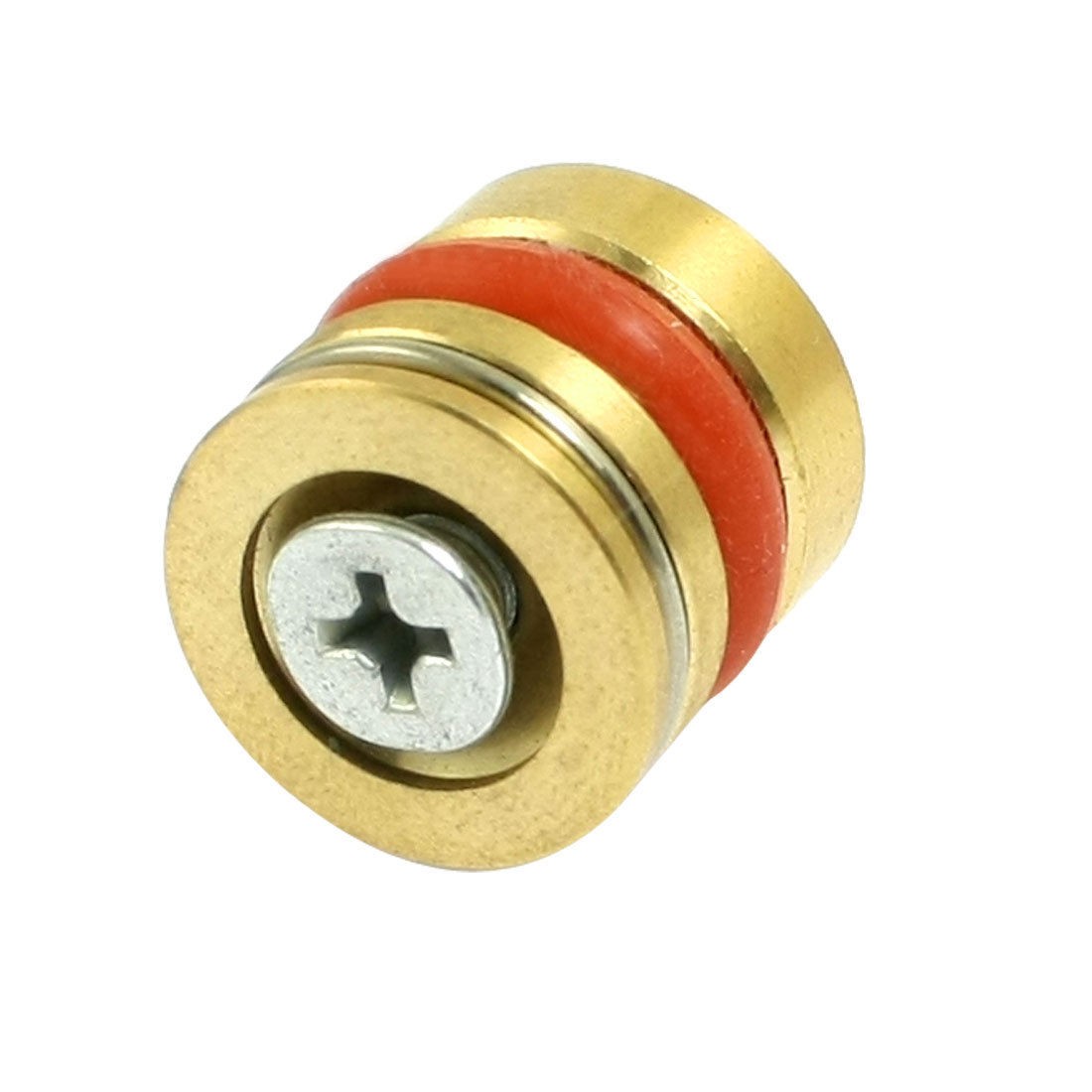 Gold Tone Orange Metal 16mm Diameter Brass Pressure Plug
