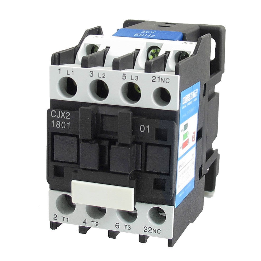 660V 32A 3 Phase 3P N/C AC Contactor DIN Rail Mount 36V Coil CJX2-1801