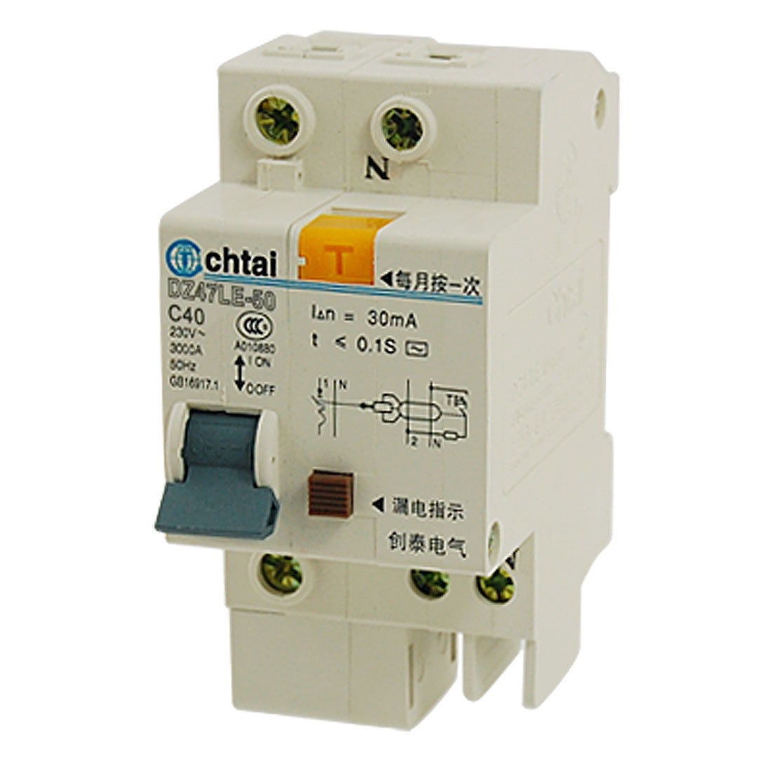 40A Single Pole Miniature Earth Leakage Circuit Breaker
