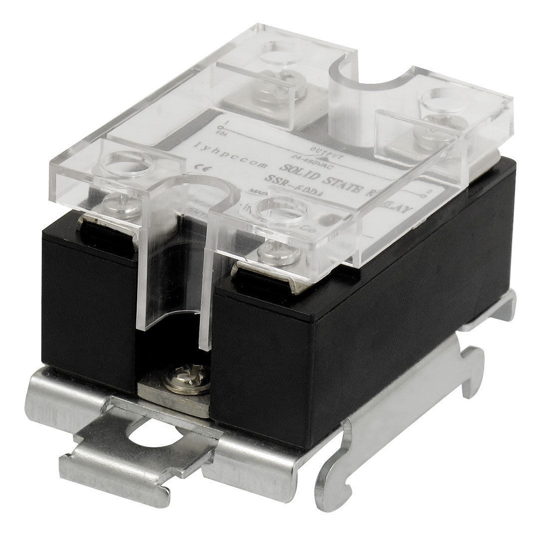 DC 3-32V Input AC 24-480V Output 60A DIN Rail Mount Solid State Relay SSR-60D