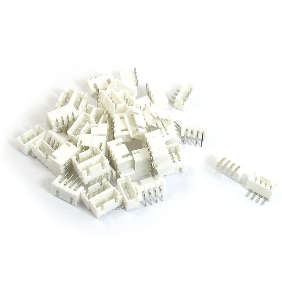 50 Pcs 4 Pins 2.54mm Pressure Welding Terminal Bar Connector