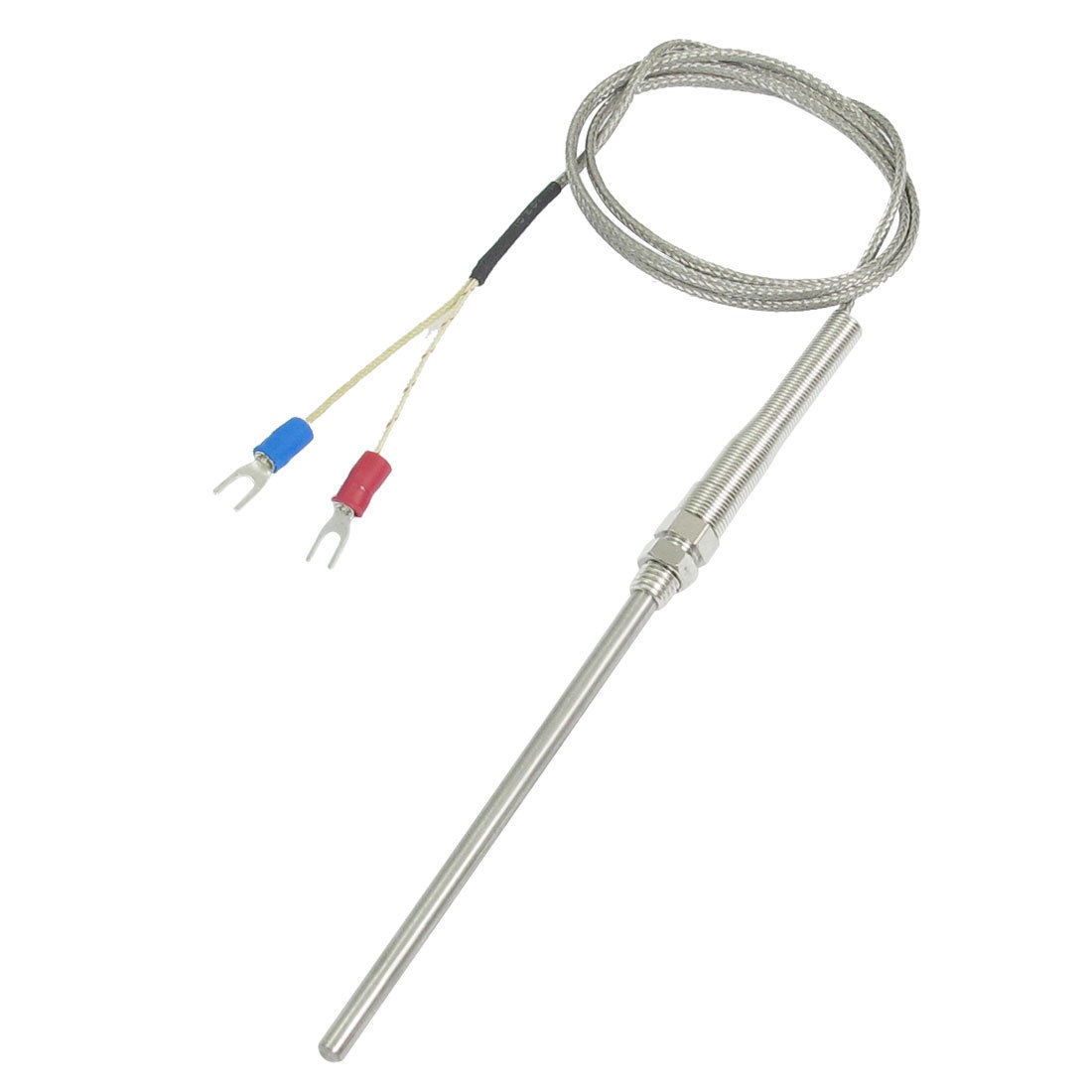 8mm Threaded E Type Thermocouple Temperature Measurement Sensors 3.3ft