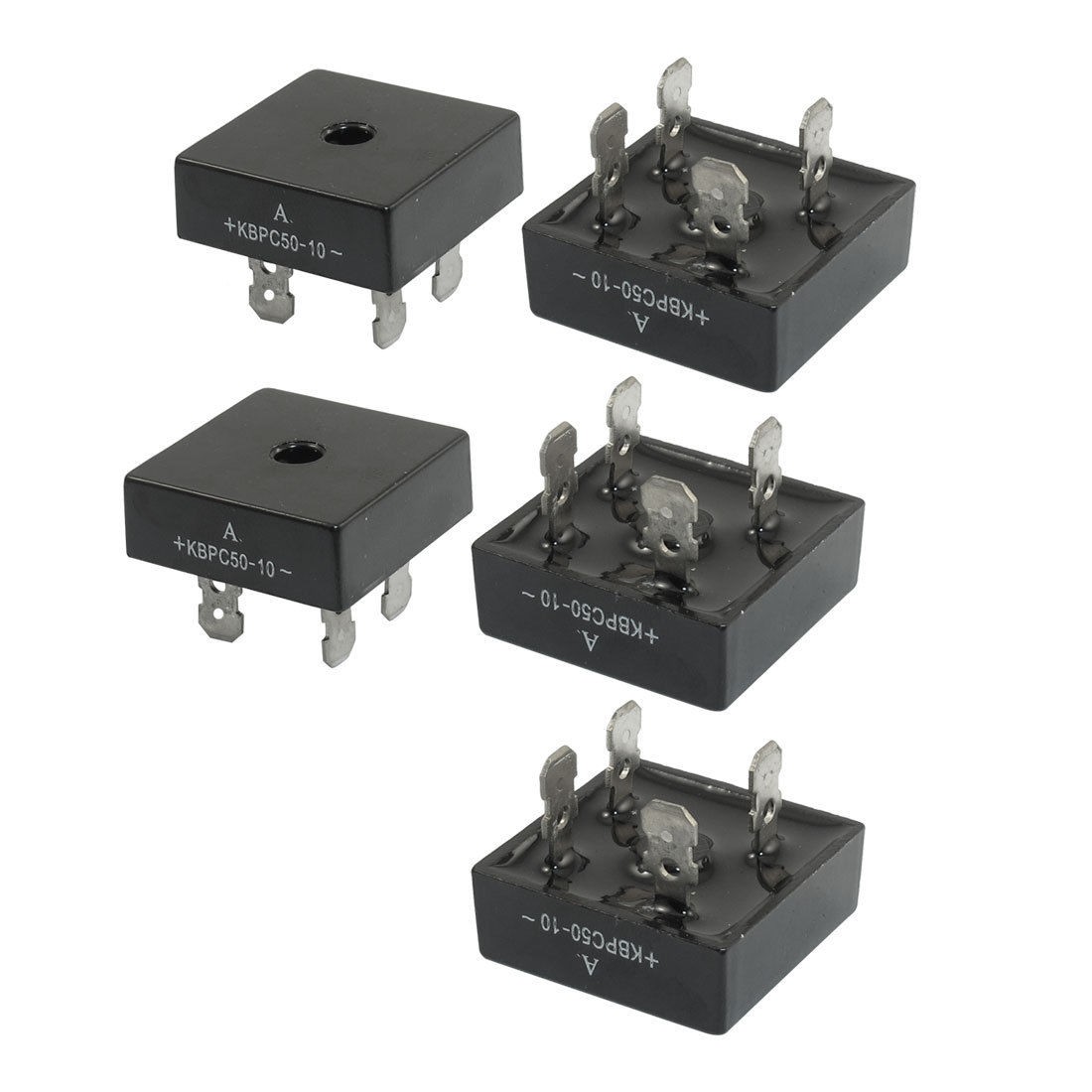 1000V 50A Half Wave Professional Single Phase Bridge Rectifier 5 Pcs