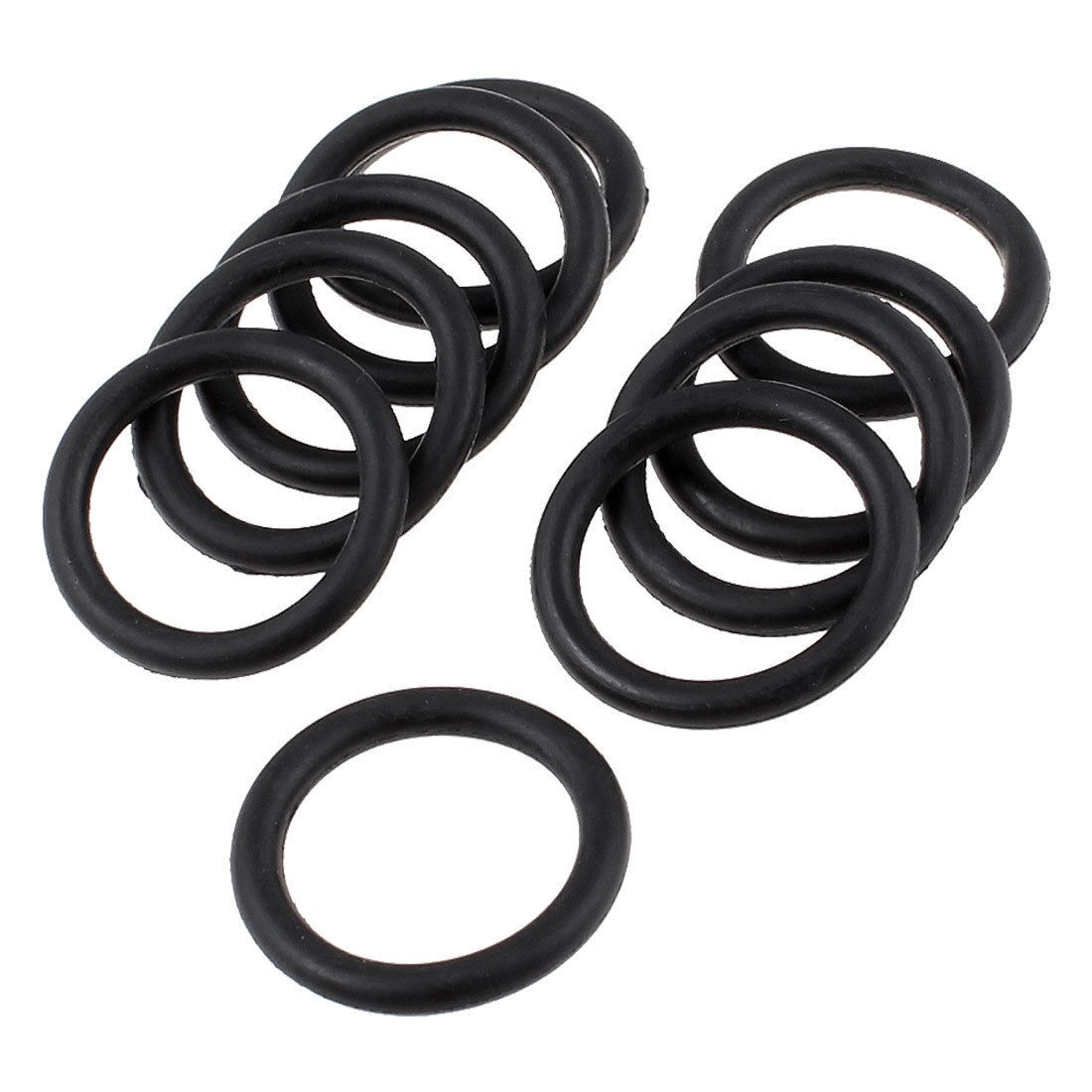 3mm x 24mm Black Nitrile Rubber Sealing O Ring Seal Washer Grommets 10 Pcs