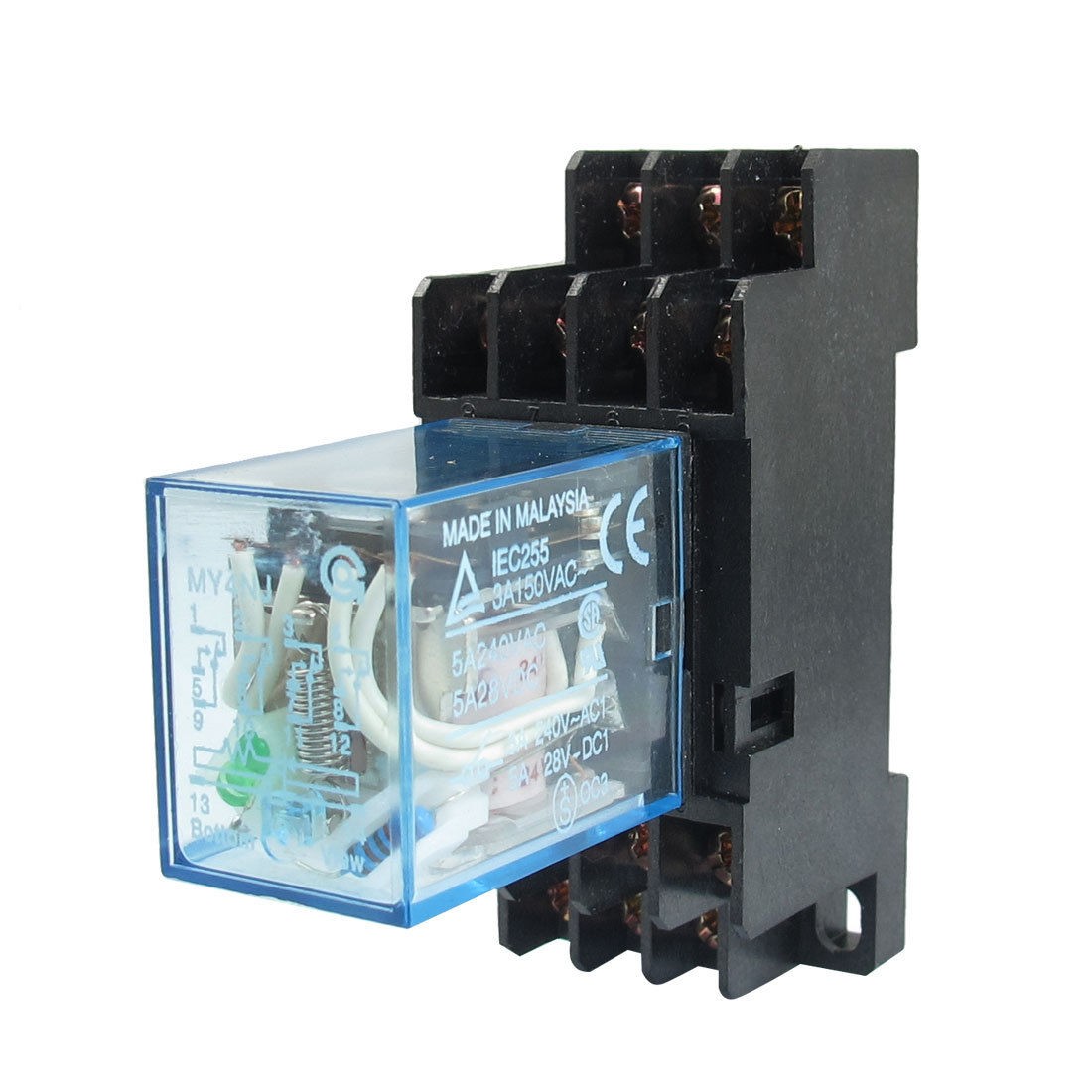 DC 24V Coil 4PDT General Power Relay 14 Pin 14P MY4NJ w Socket