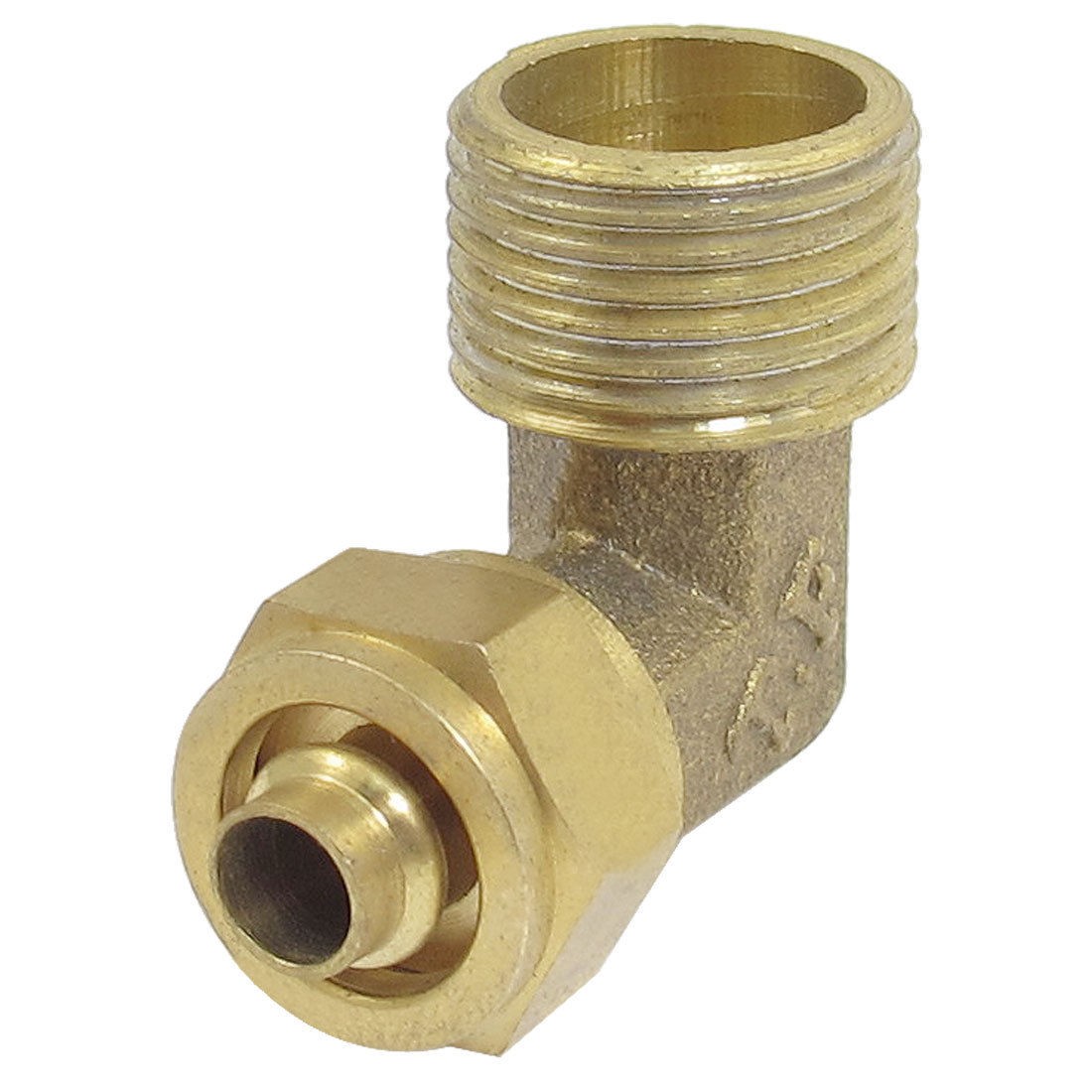 3 8" PT Male Thread Air Hose Quick Coupler Connector for 10mm Tubing Gold Tone