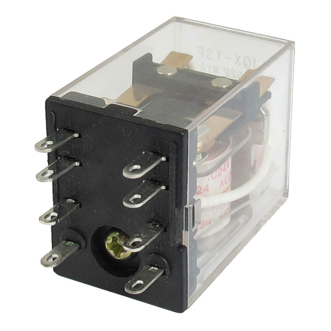 JQX-13F MY2 DC 24V Coil 8-Pin DPDT Red LED Electromagneti<wbr/>c Relay