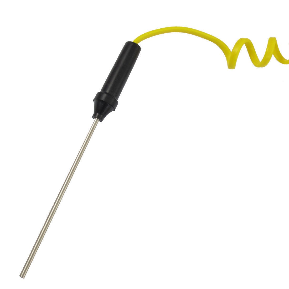 80mm x 3mm Probe K Type 0-500C Temperature Range Coiled Thermocouple 1.5M