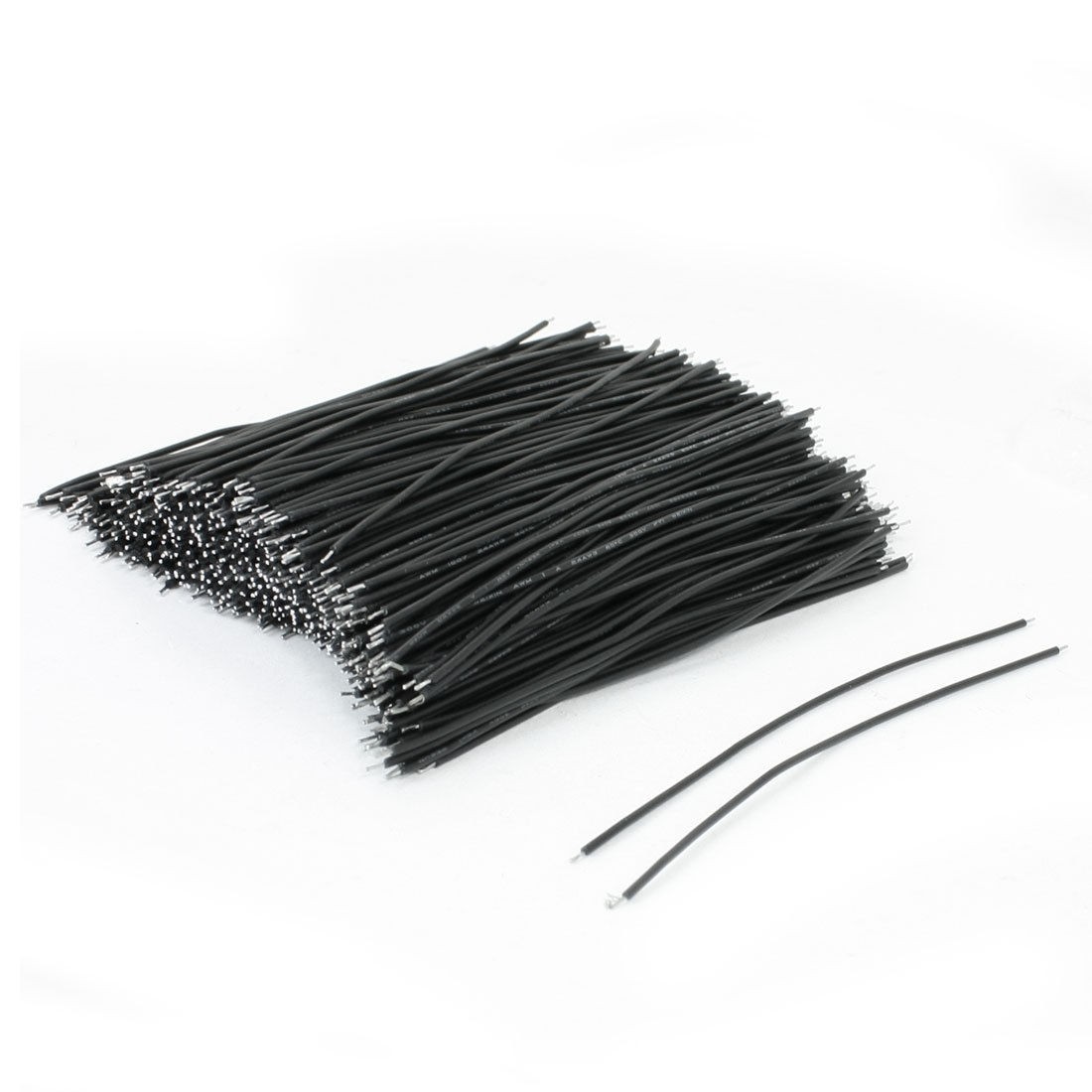 500 Pieces 0.6mmx120mm PVC Tin Plated Brushless Motor Wire 24AWG Cable Black