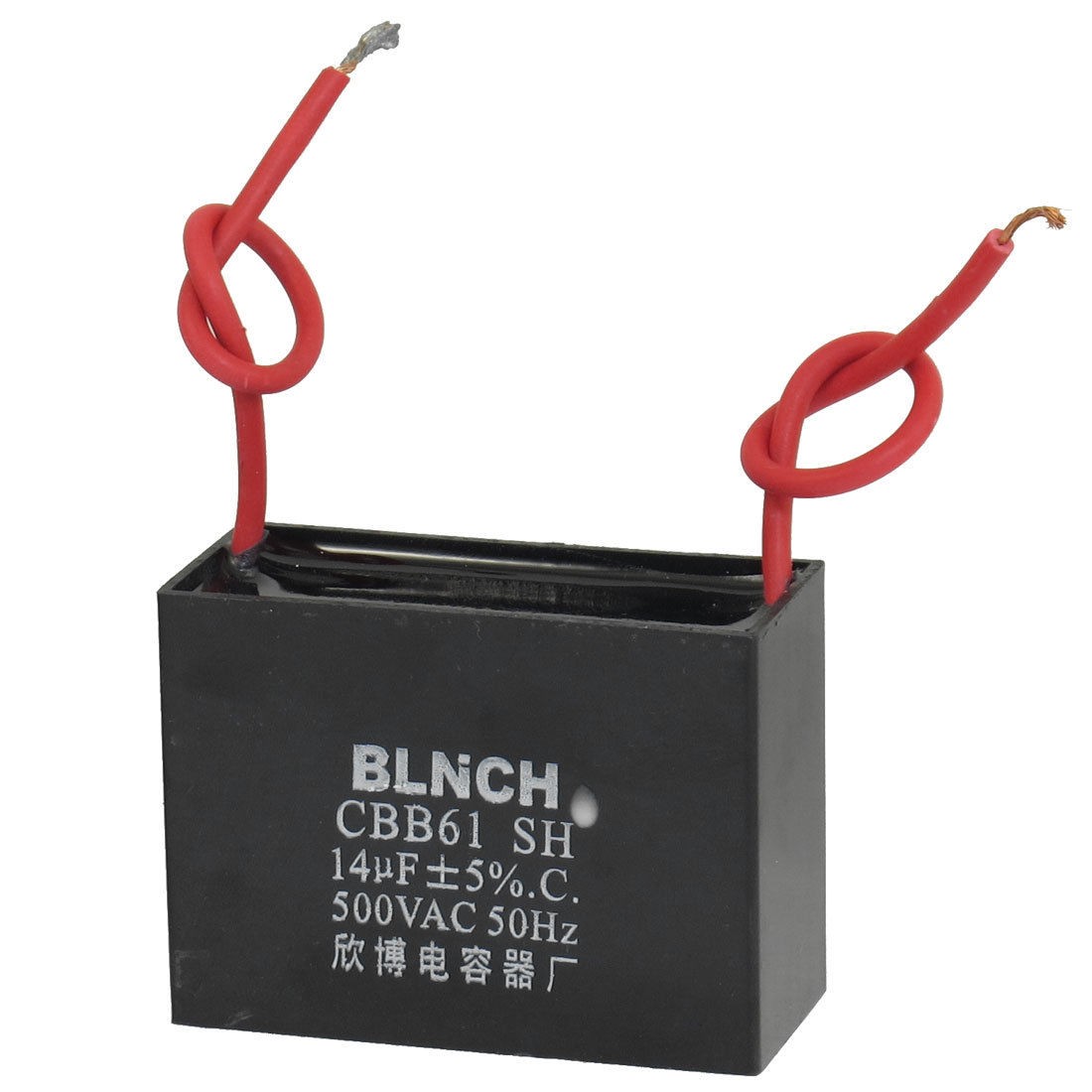 CBB61 14uF AC 500V Rectangle Non Polar Motor Run Capacitor