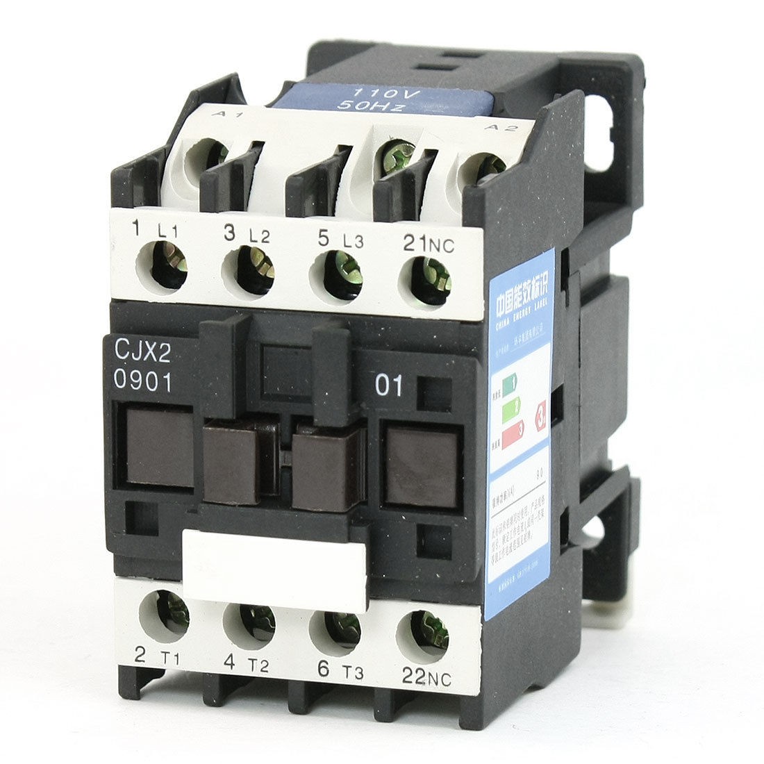 CJX2-0901 AC Contactor 110V 50Hz Coil 9A 3-Phase 3-Pole 1NC