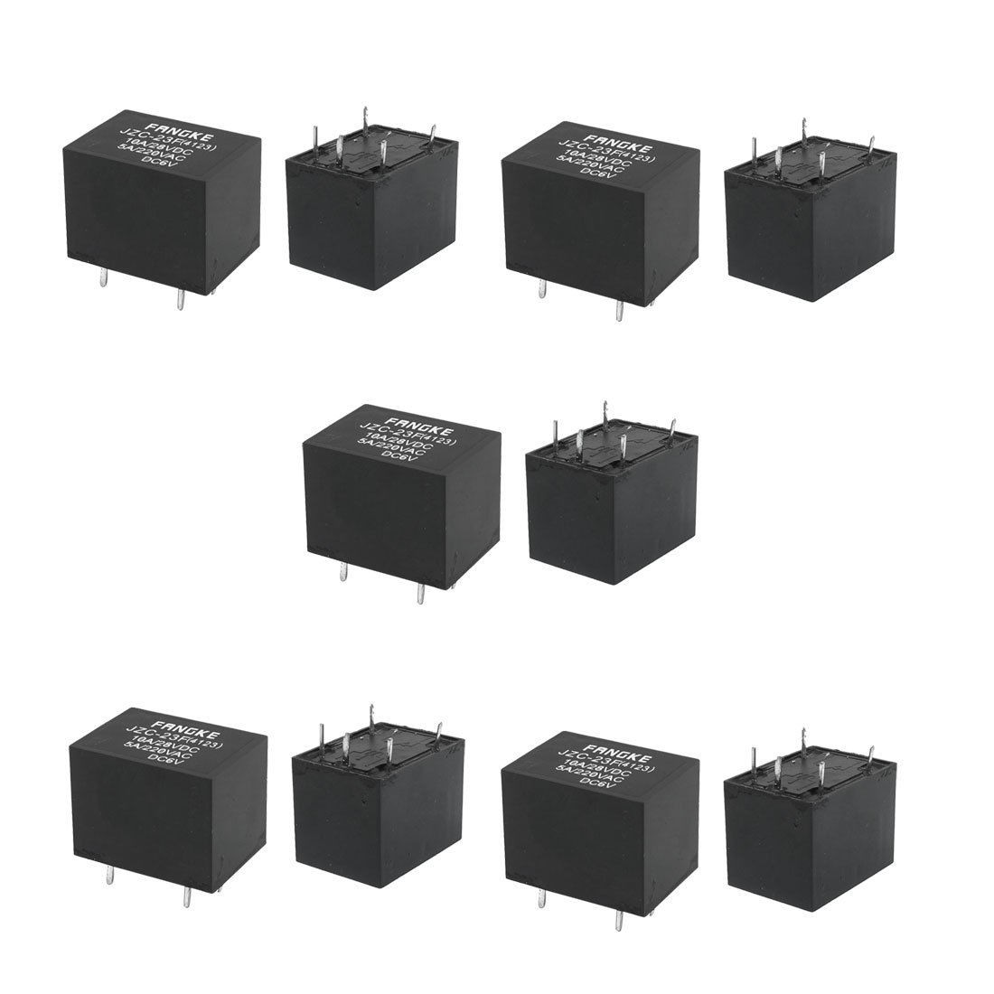 DC 28V/10A AC 220V/5A 5 Pins General Electromagneti<wbr/>c Relay DC 6V Coil 10 Pcs