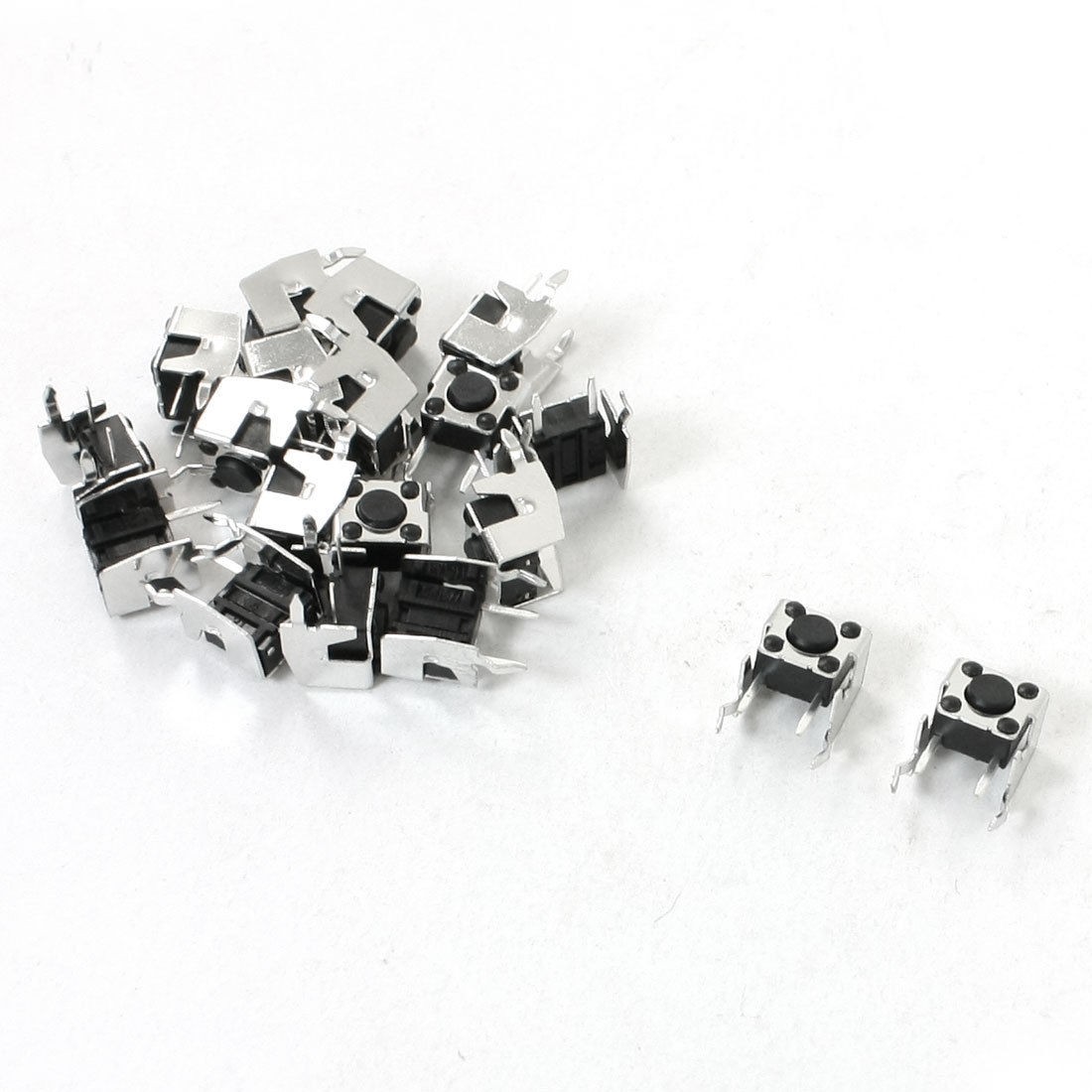 19 Pcs 6x6x4mm 2 Pins Right Angle Momentary DIP Tactile Tact Push Button Switch