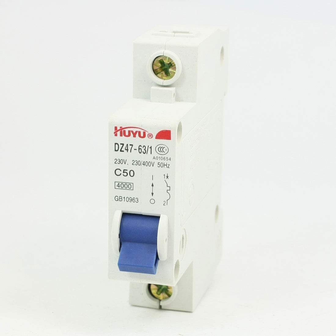 230/400VAC 50A Single Pole Overload Protection MCB Mini Circuit Breaker