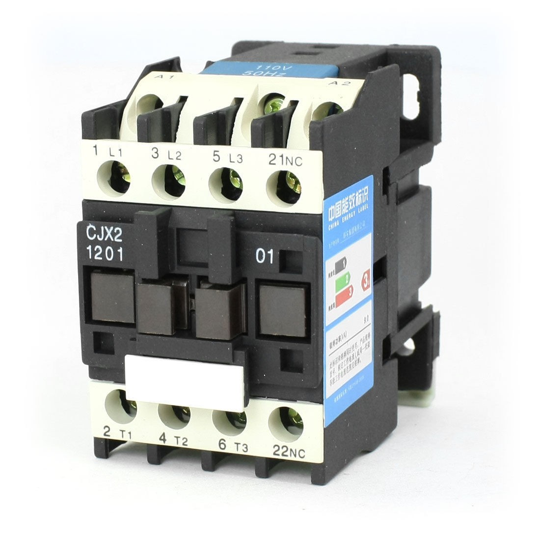 CJX2-1201 AC Contactor 110V 50/60Hz Coil 12A 3-Phase 3-Pole 1NC