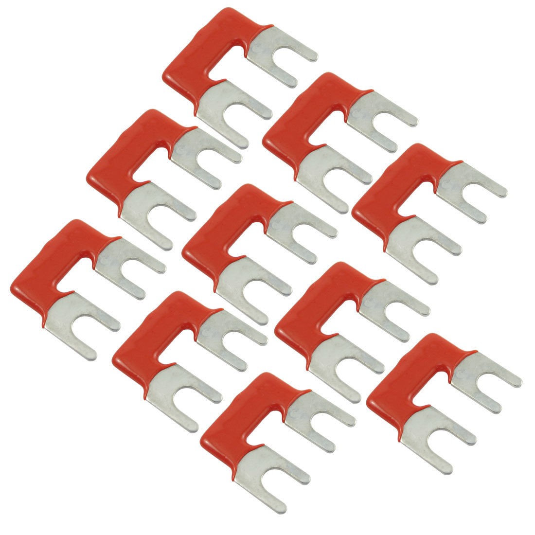 400V 10A TB2502 2 Postions Red Pre Insulated Fork Terminal Stripe 10 Pcs