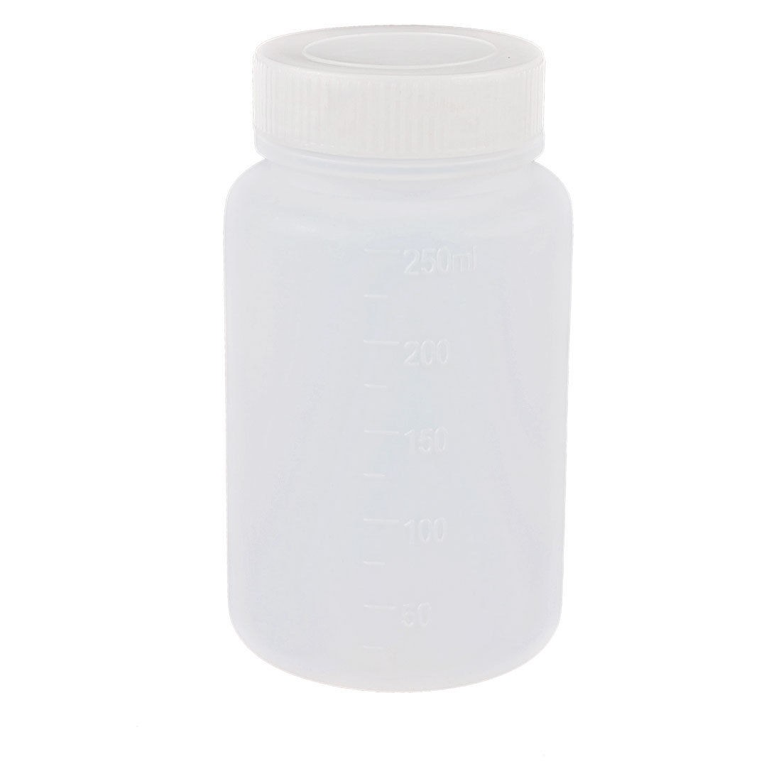 250mL Capacity Laboratory Storage Plastic Widemouth Bottle White