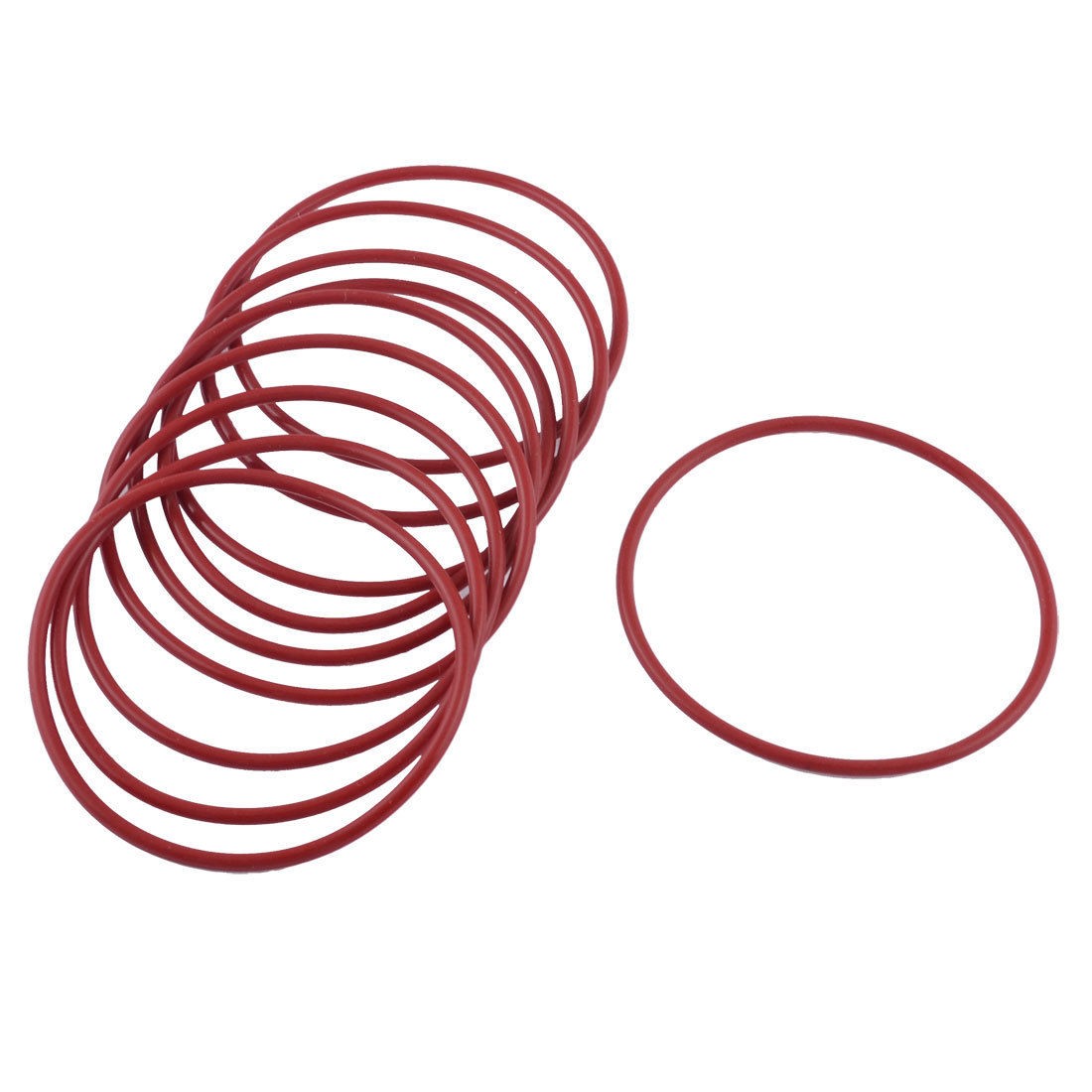 10 Pcs Soft Rubber O Rings Seal Washer Replacement Red 65mm x 2.5mm