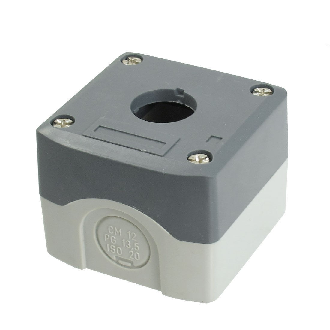 Gray Plastic 22mm Dia Hole Push Button Switch Control Station Box