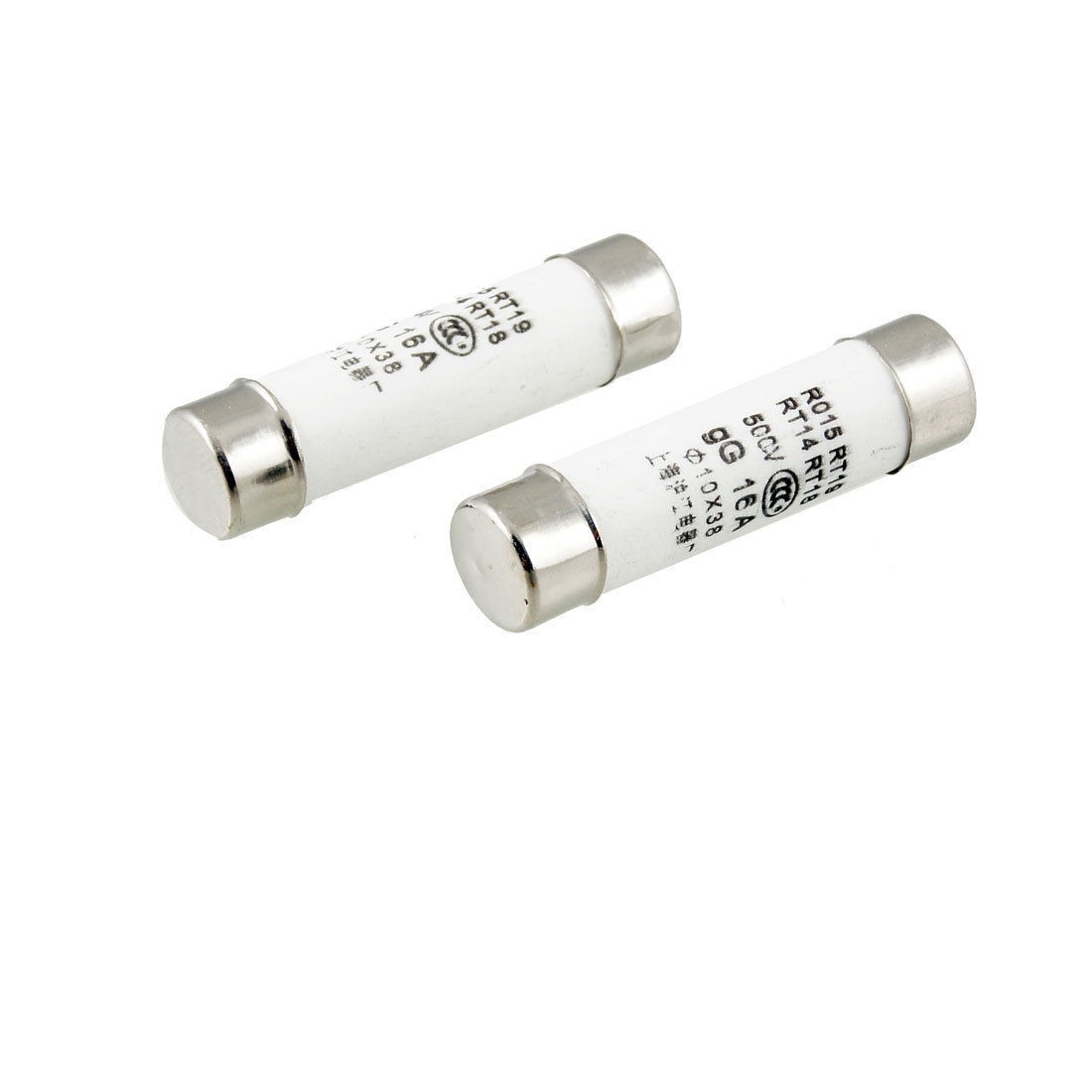 RT18 RT14 R015 10x38mm Ceramic Fuse Links 500V 16A 5 Pcs