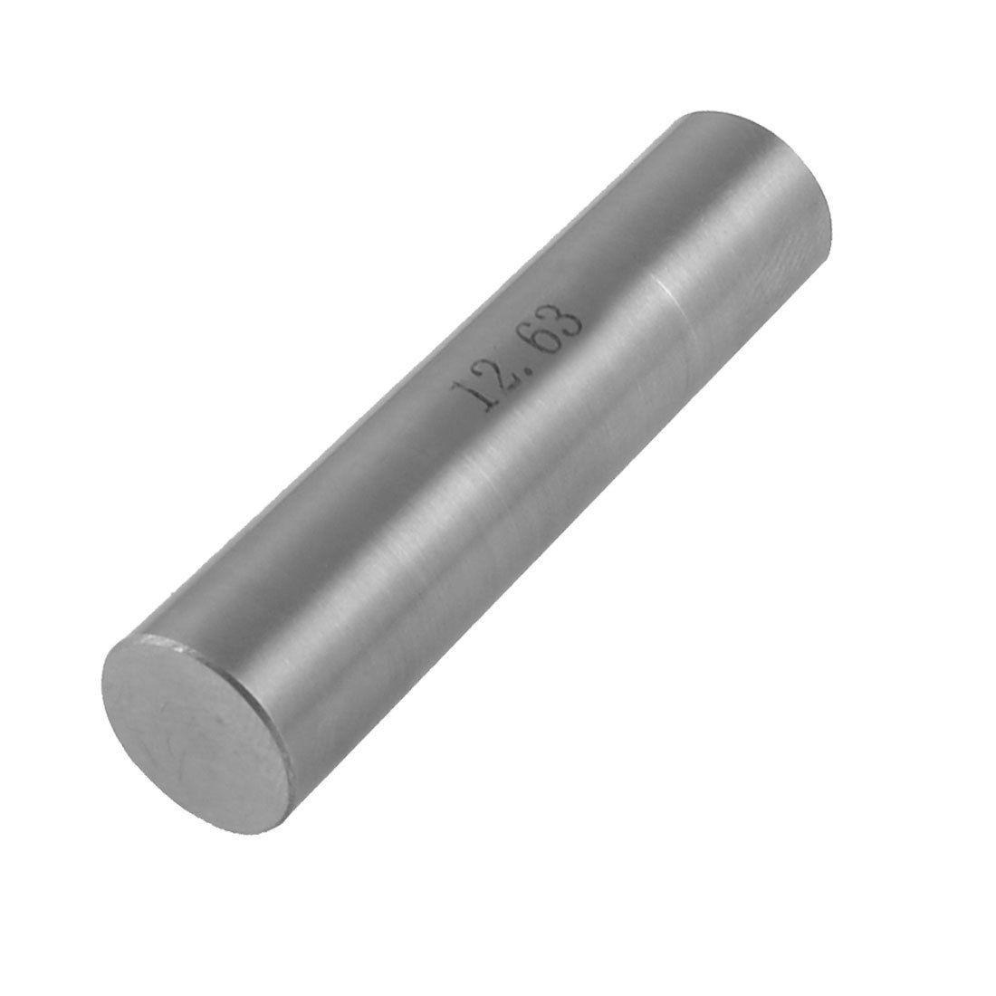 Hole Measuring 12.63mm x 50mm Pin Gage Gauge w Plastic Cylindrical Box