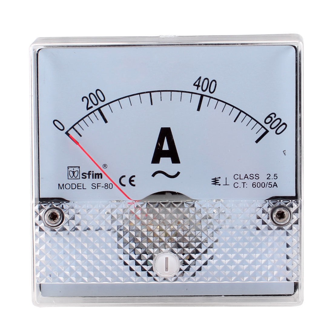 SF-80 AC 0-600A Rectangle Analog Panel Ammeter Gauge