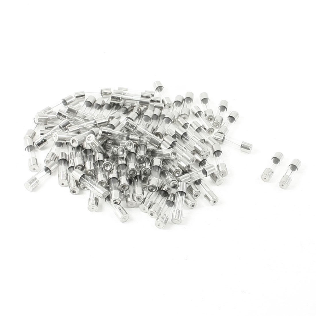 100 Pcs 250 Volts 8Amp Fast Blow Type Glass Tube Fuses 5 x 20mm