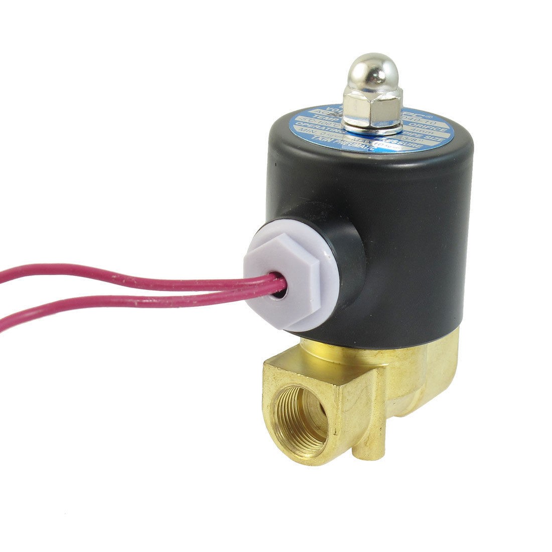 AC 380V 2 Port 2 Way 3/8"PT Female Thread Pneumatic Electric Solenoid Valve