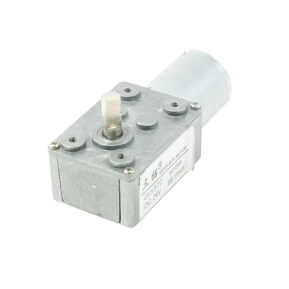 DC 24V 66RPM Output Speed 2 Pin Terminals 6mm Shaft Electric Power Geared Motor