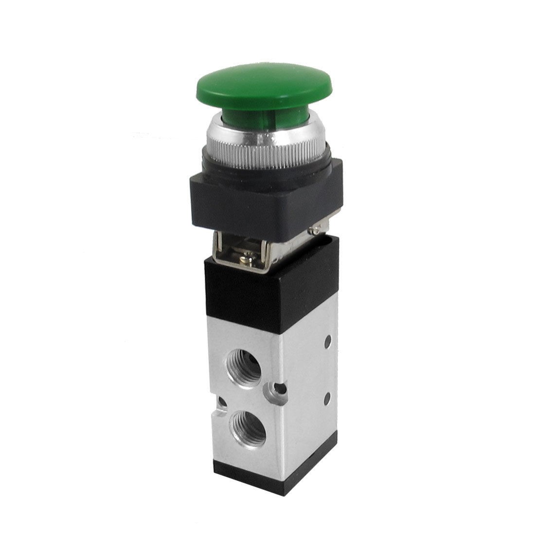 MV522PB 12mm Thread Input 2/5 Way Green Mushroom Button Air Mechanical Valve
