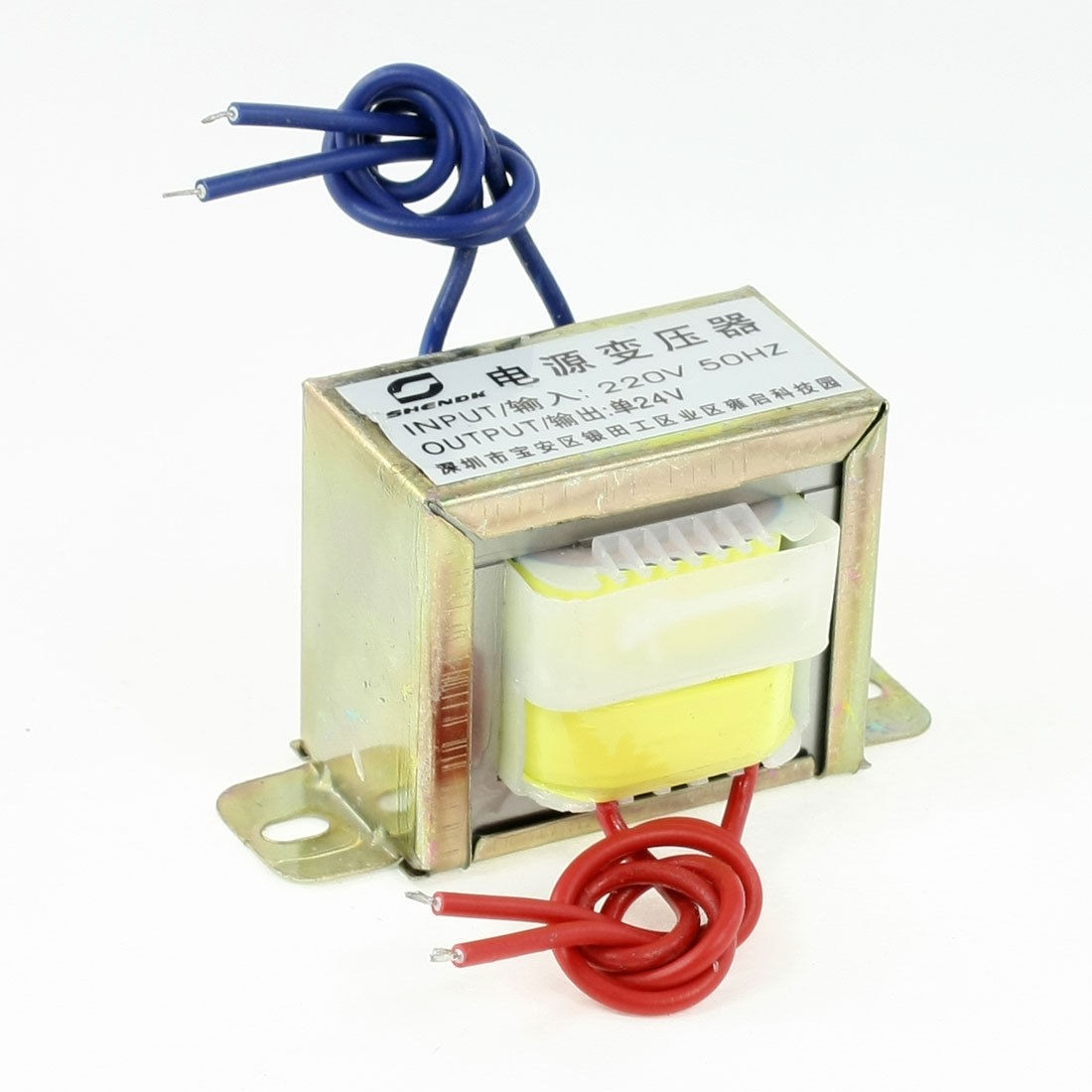 220V 50Hz Input Vertical Mount Lead Wire Single Phase EI Power Transformer
