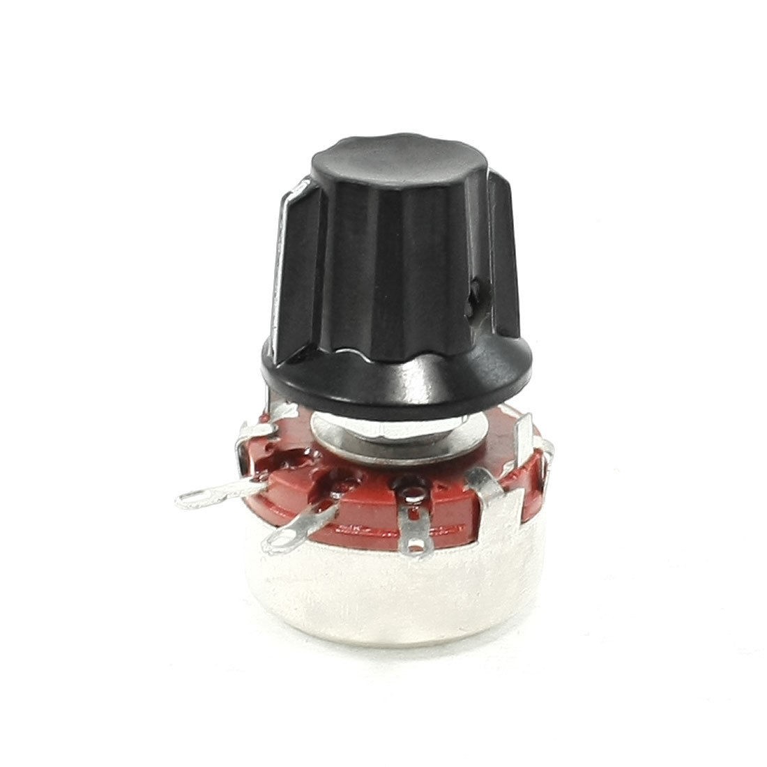WTH118 22K ohm Single Turn Rotary Linear Taper Carbon Potentiometer Pot w Knob