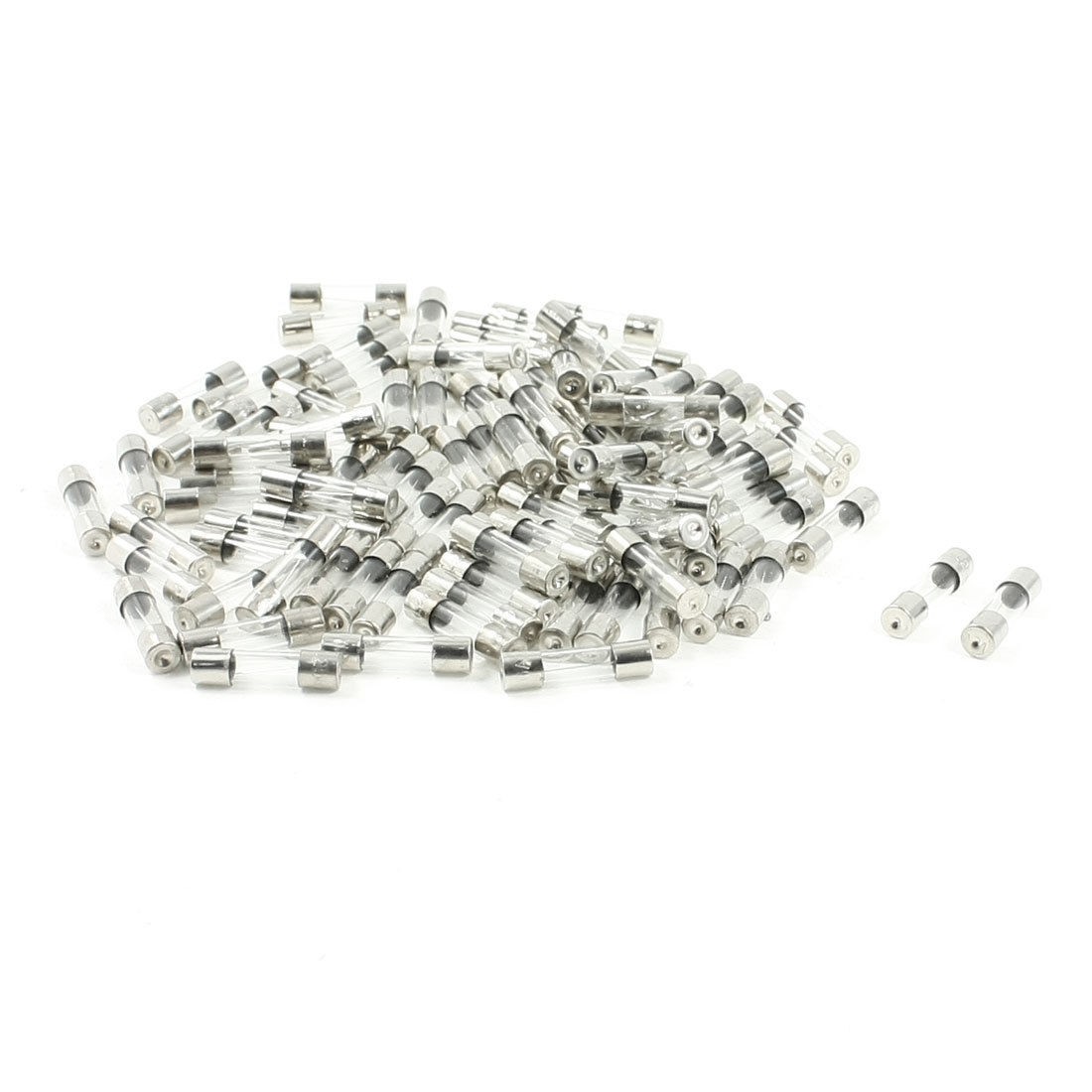 100 Pcs 250 Volts 6Amp Fast Blow Type Glass Tube Fuses 5 x 20mm