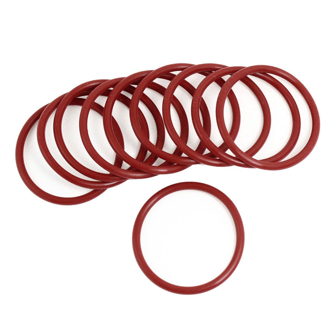 10 x Industrial Flexible Red Rubber O Ring Seal Gasket 43mm x 3mm x 37mm