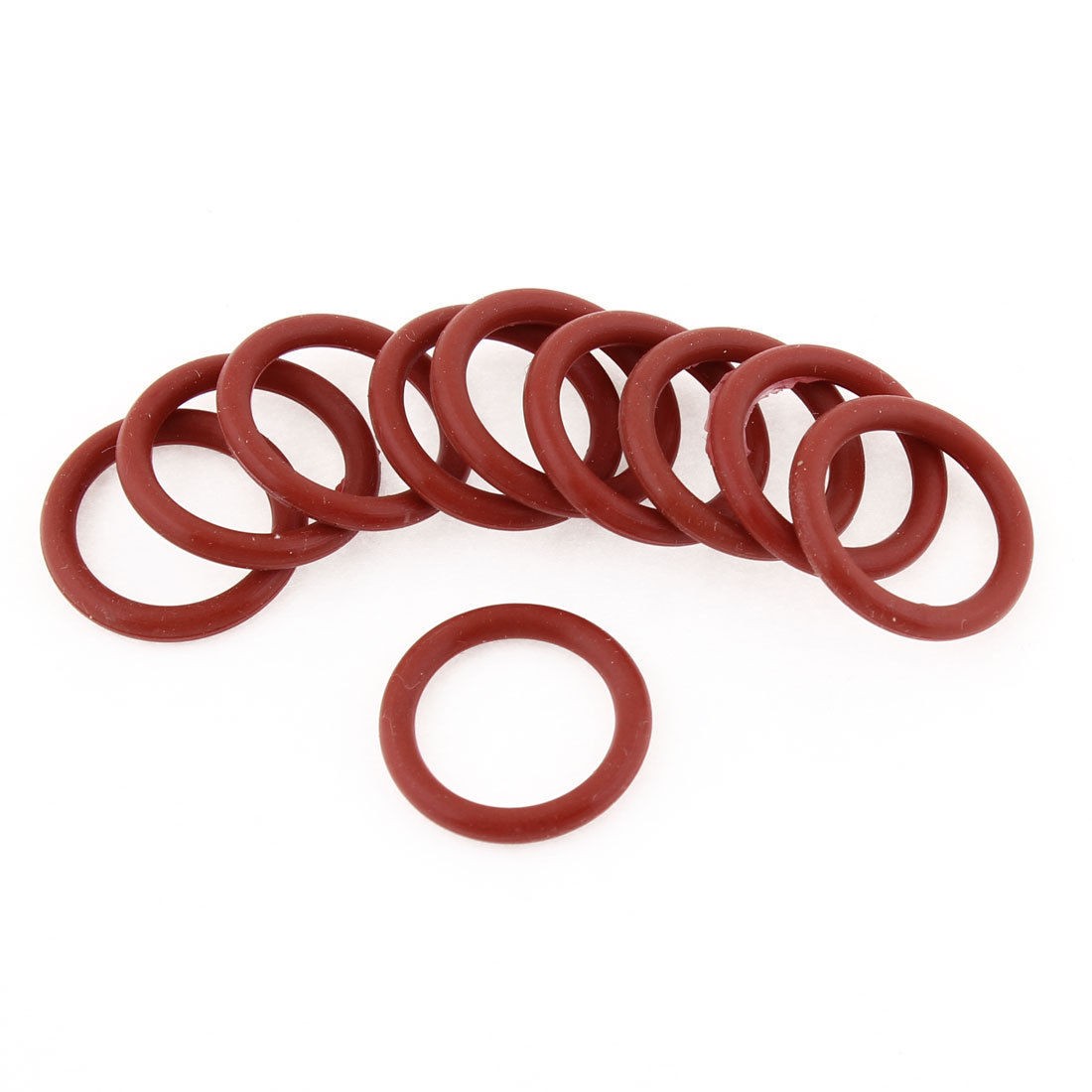 10 Pcs Industrial Flexible Red Rubber O Ring Seal Gasket 23mm x 3mm x 17mm