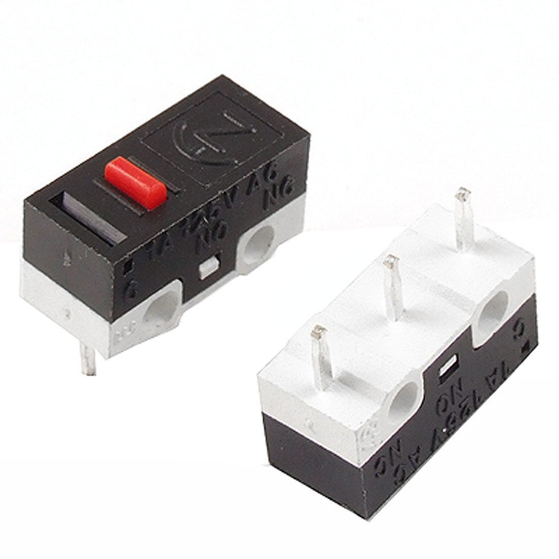 10 x 3 Terminal SPDT 1NO 1NC Momentary Button Actuator Micro Switch 125VAC 1A