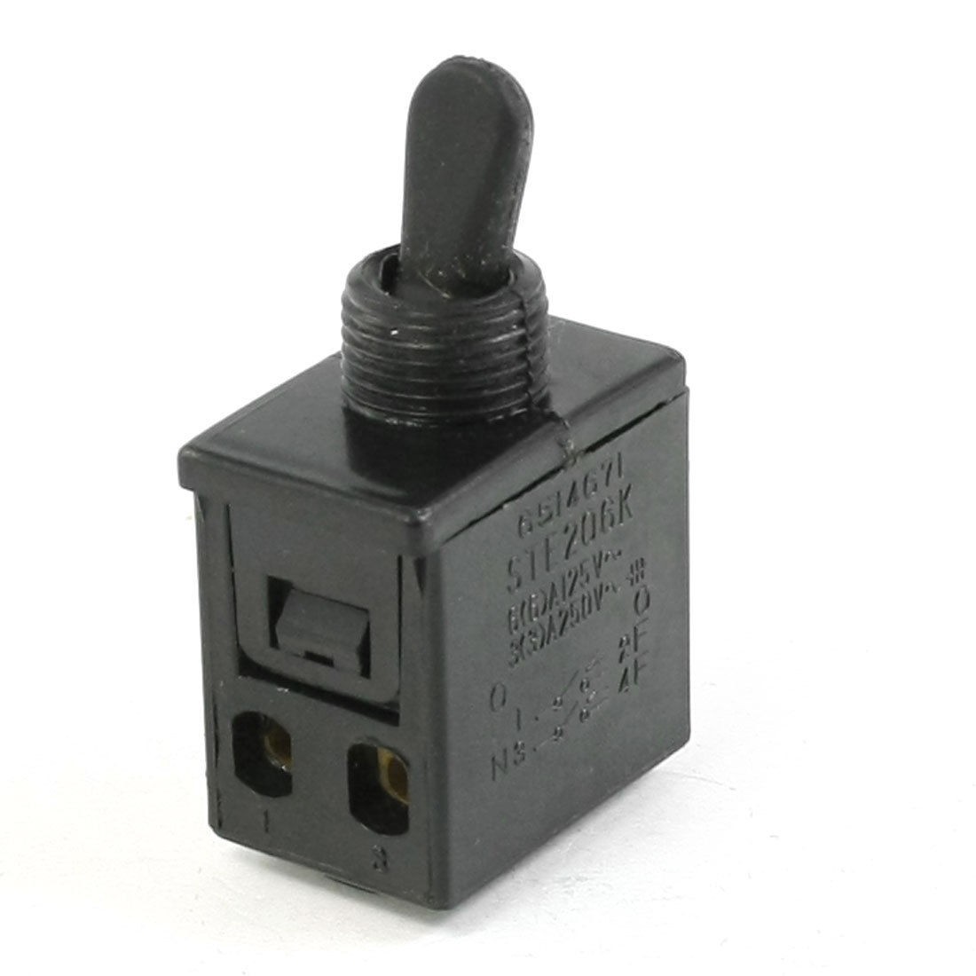 AC 250V/3A 125V/6A DPST NO 2 Positions ON/OFF Latching Toggle Switch