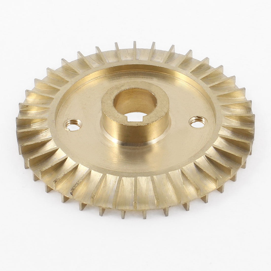 12mm Thickness 66mm OD 36 Teeth Brass Water Pump Impeller Copper Tone