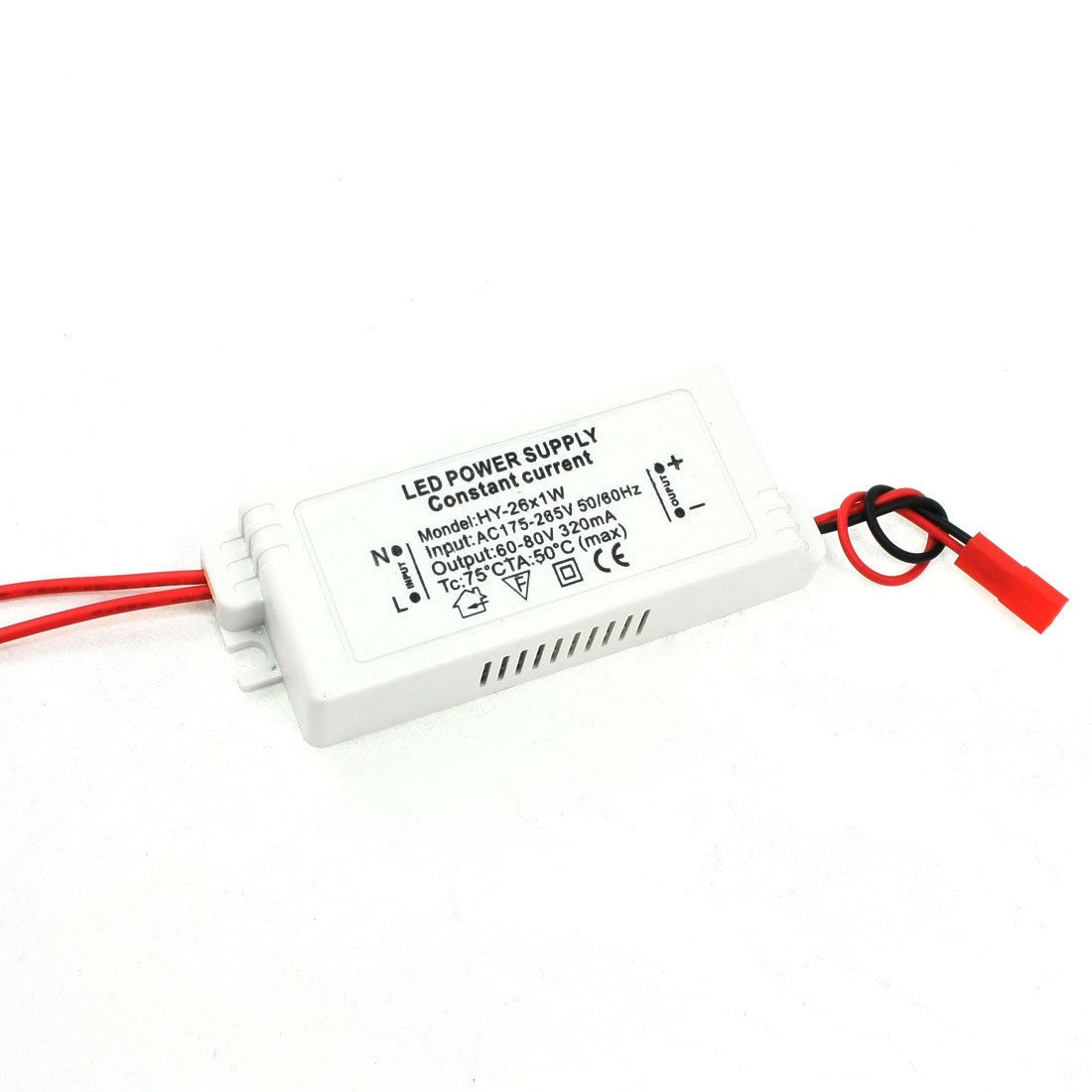 AC 175-265V to 60-80V LED Driver Power Supply Adapter for 26X1W LED Light Lamp