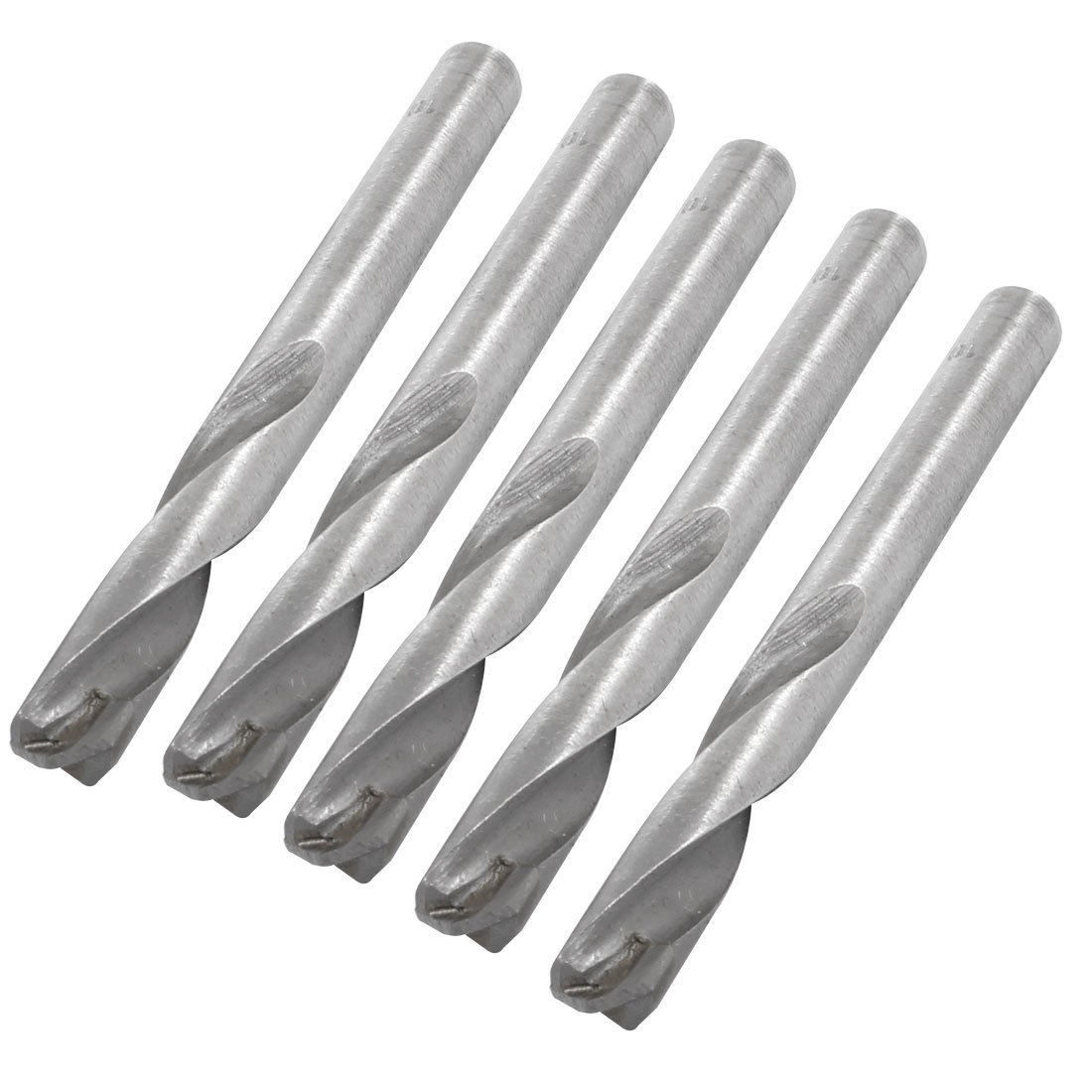 10mm x 10mm x 55mm x 105mm 2 Flutes HSS AL End Mill Dill Bits Cutter Tool 5 Pcs