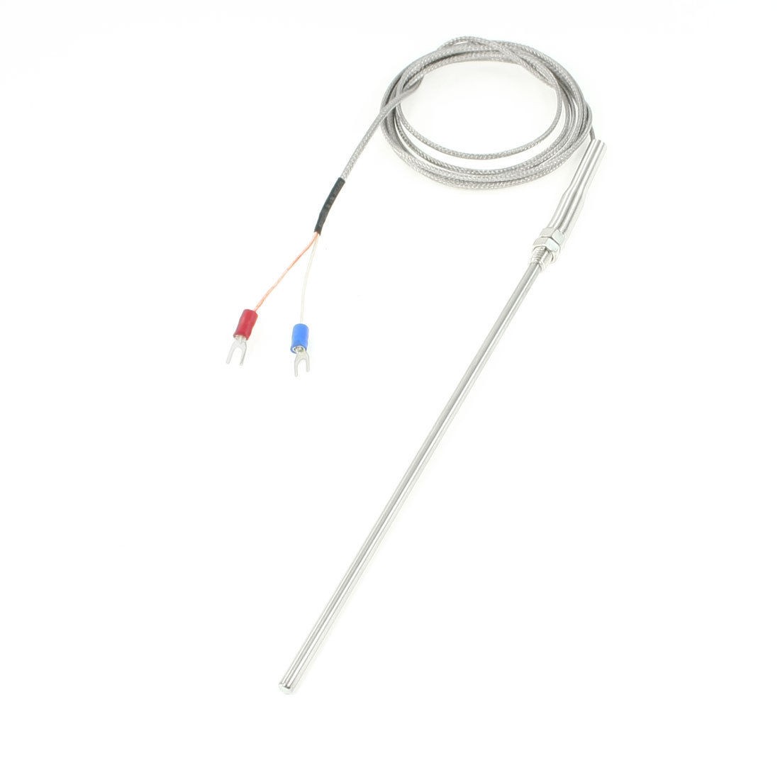 K Type 800 Degree Celsius Spring Load 20cm Long Probe Thermocouple Sensor 2m